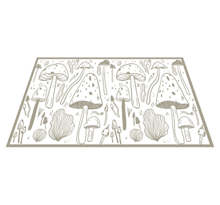 Original placemats mushroom nature elements - TenStickers