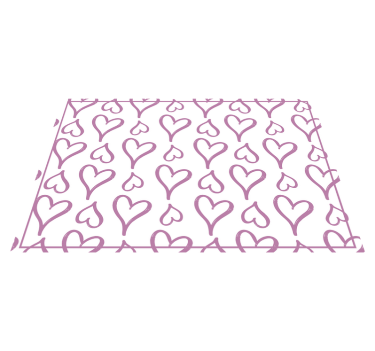Original placemats charming heart design - TenStickers