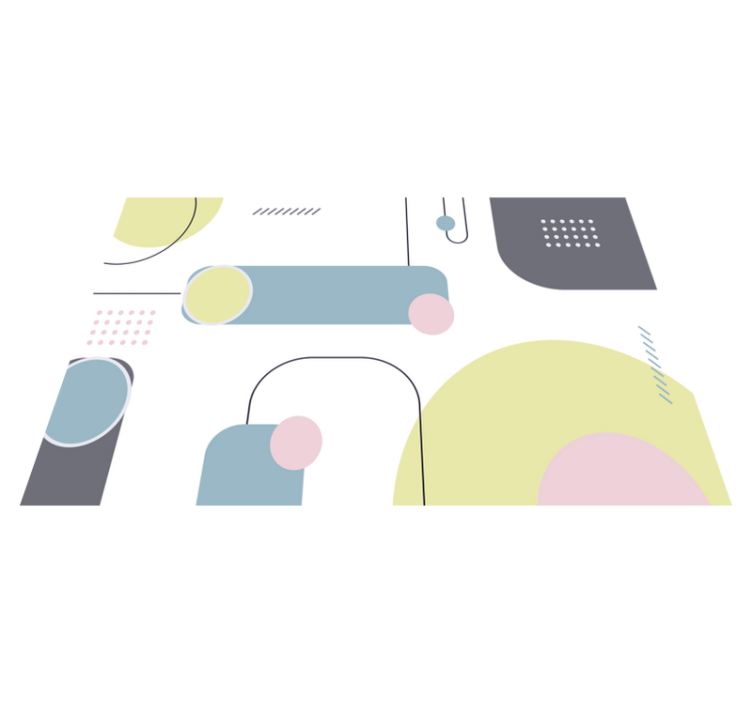 Modern placemats with geometric shape design - TenStickers