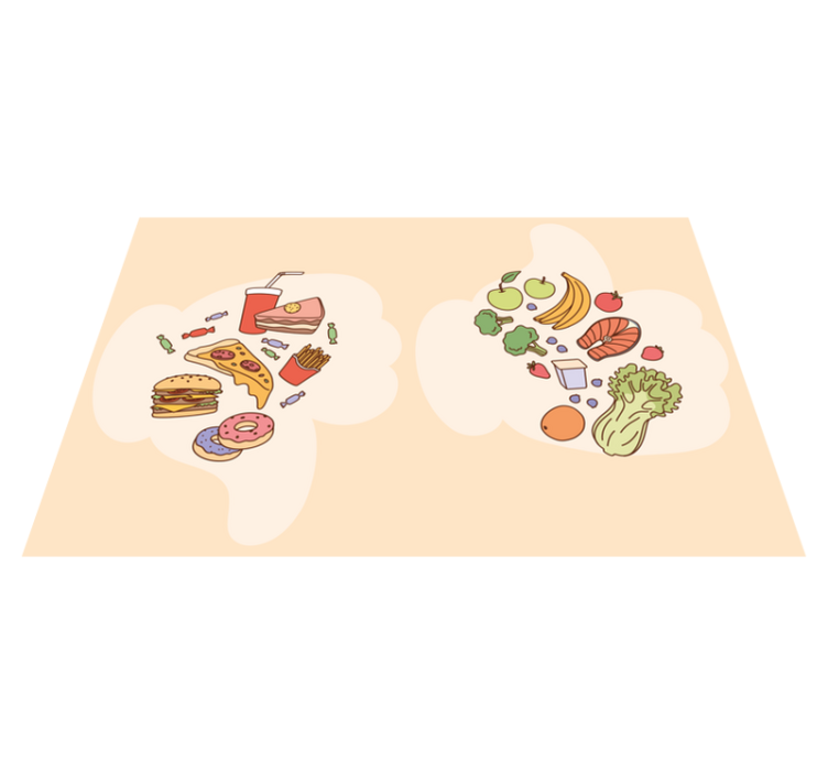 Food-themed children placemats for fun dining - TenStickers