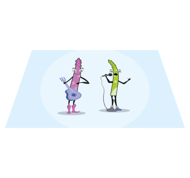 Children placemats musical veggie friends - TenStickers