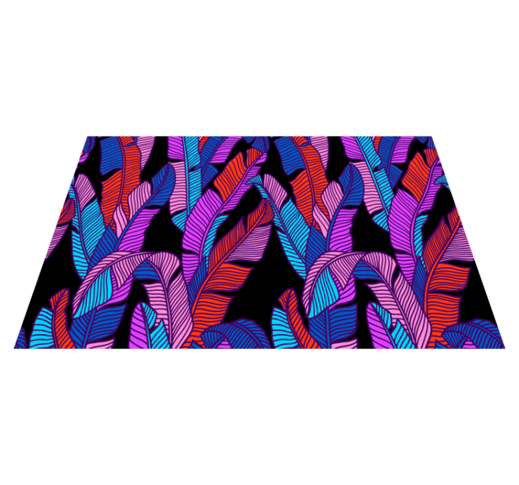 Textured placemats with colorful leaf designs - TenStickers