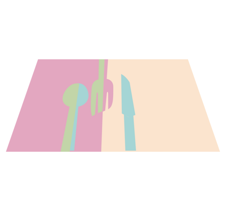 Original placemats with stylized cutlery design - TenStickers