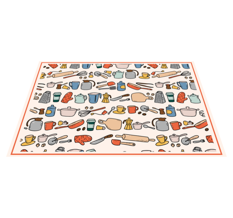Original placemats kitchen utensils set - TenStickers