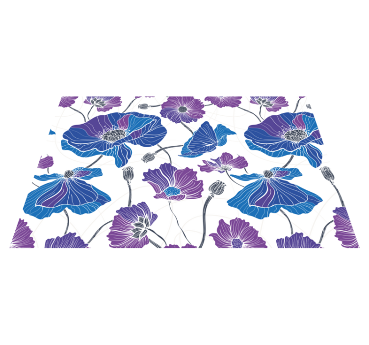 Textured placemats with vibrant botanical design - TenStickers