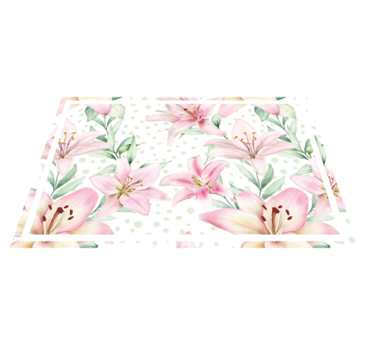 Original placemats floral lily arrangement - TenStickers