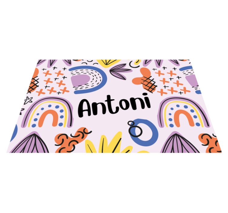 Children placemats colorful rainbow designs - TenStickers