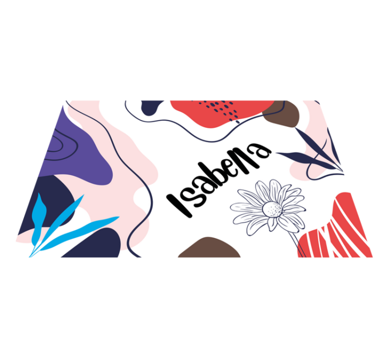 Personalised placemats colorful abstract floral design - TenStickers