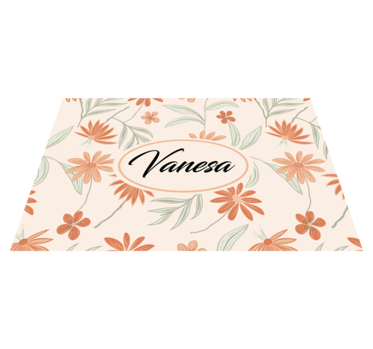 Personalised placemats custom floral design - TenStickers