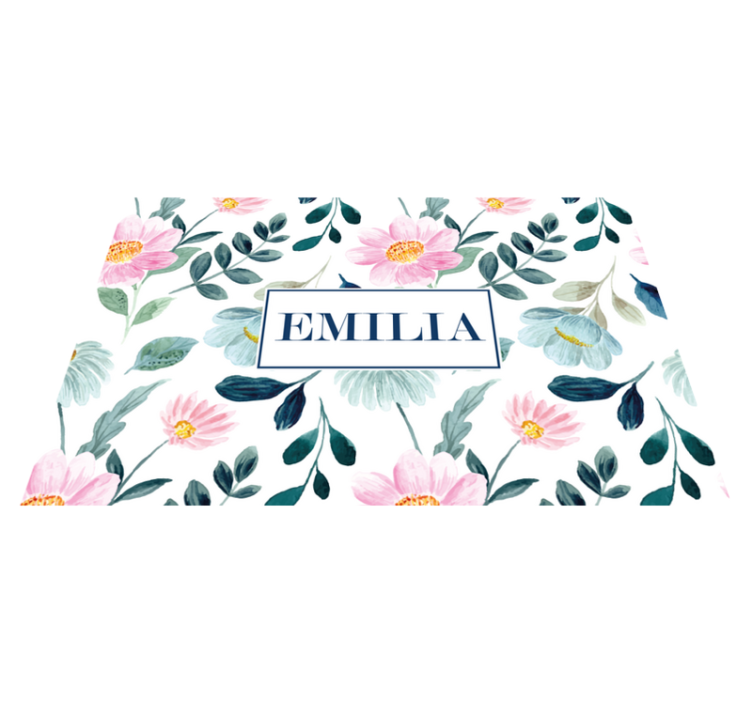 Personalised placemats personalized floral placemats - TenStickers