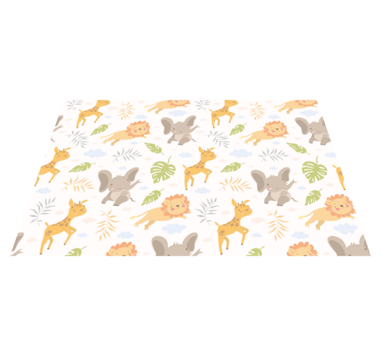 Children placemats with cute animal designs - TenStickers