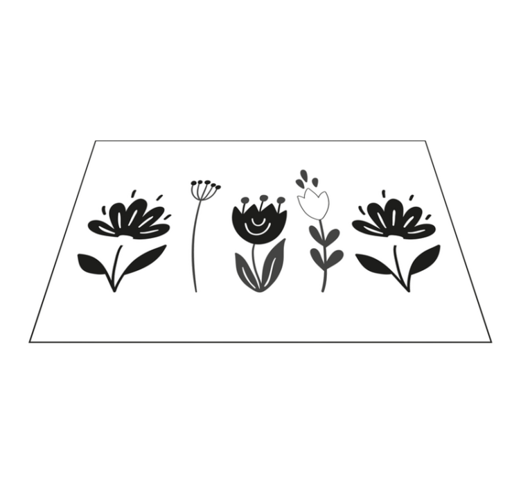 Original placemats floral line drawings - TenStickers