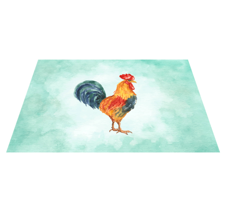 Original placemats colorful rooster artwork - TenStickers