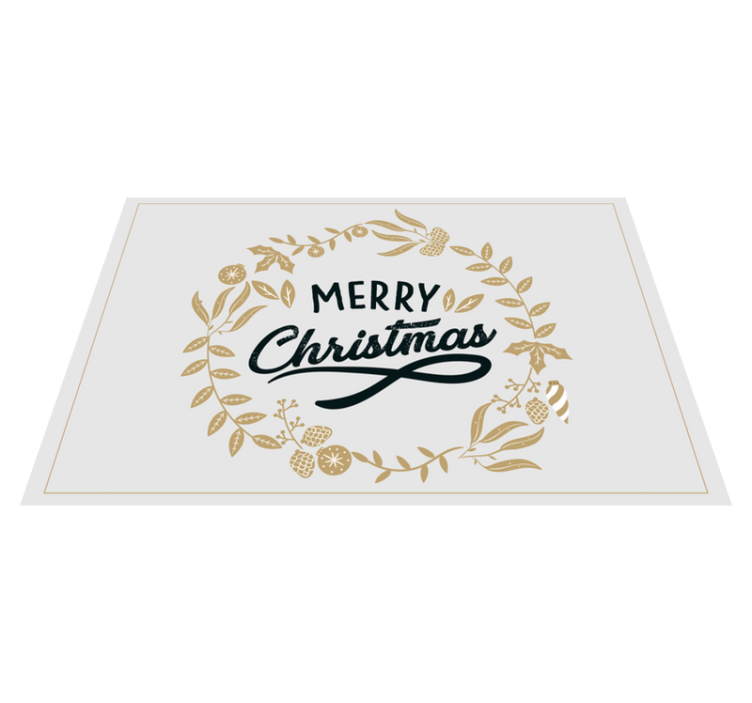 Christmas placemats merry christmas wreath - TenStickers