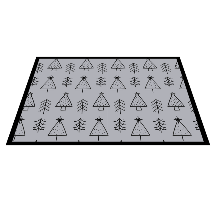 Christmas placemats with festive christmas trees - TenStickers