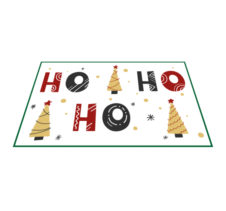 Christmas placemats with holiday tree design - TenStickers