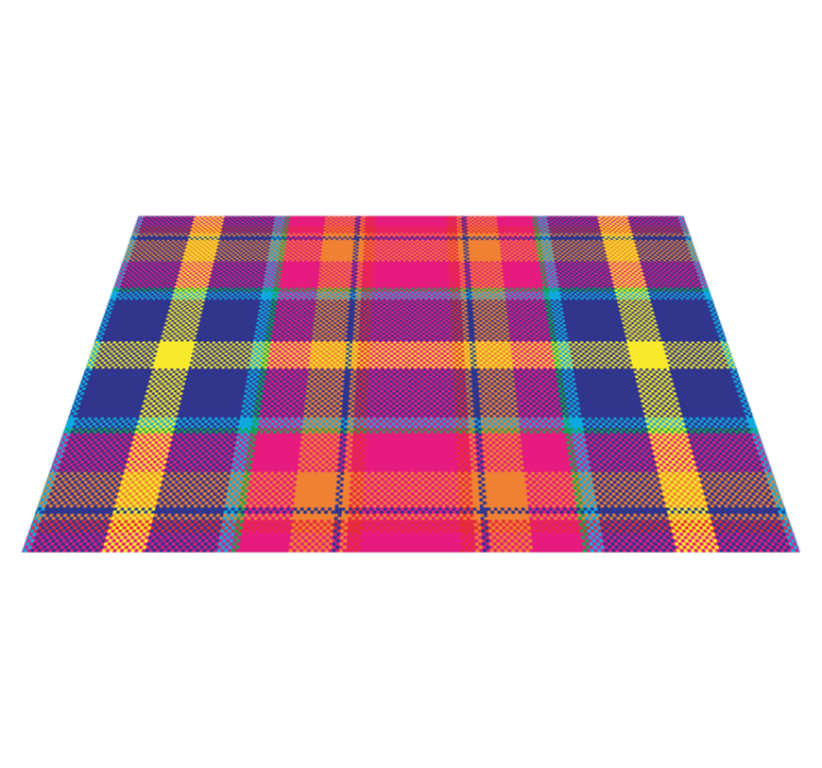 Textured placemats colorful plaid design - TenStickers
