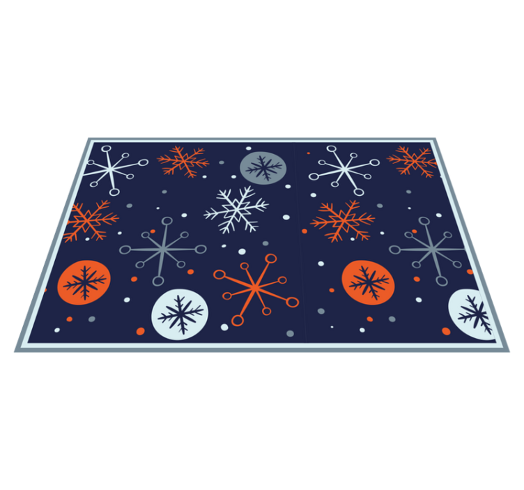 Christmas placemats with joyful snowflake designs - TenStickers