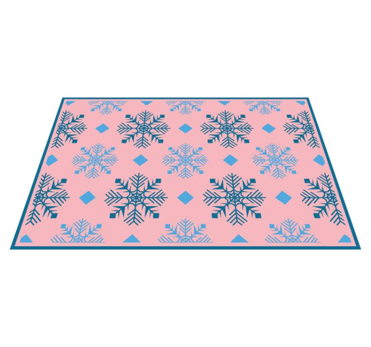 Christmas placemats snowflake pattern table setting - TenStickers