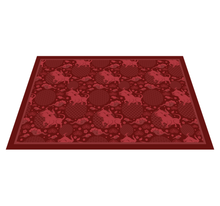 Original placemats charming bull design - TenStickers