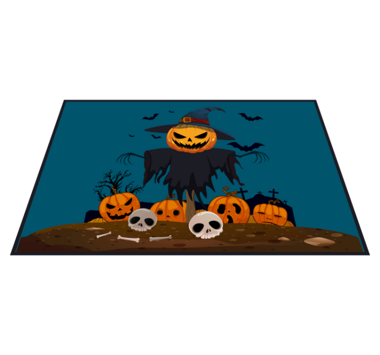 Halloween placemats scarecrow pumpkin fright - TenStickers