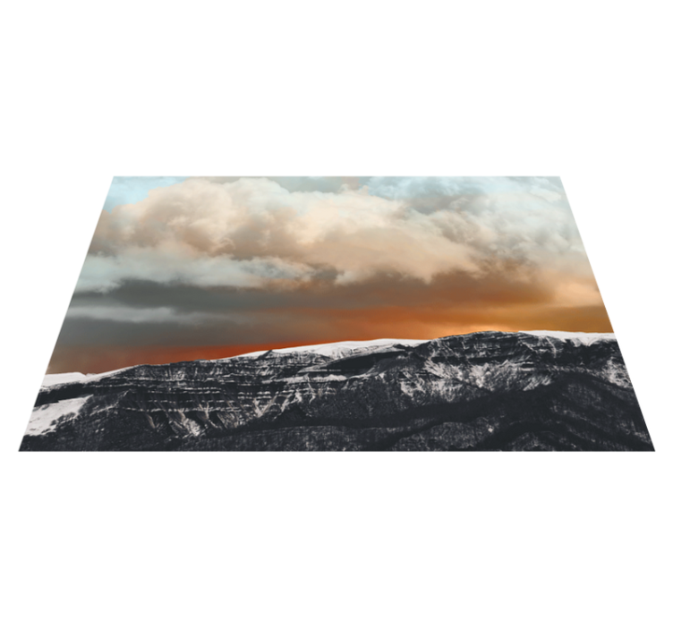 Textured placemats mountain sunset horizon - TenStickers