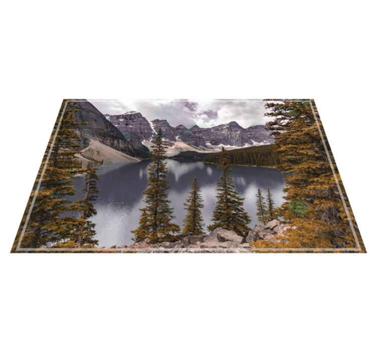 Modern placemats scenic mountain view - TenStickers