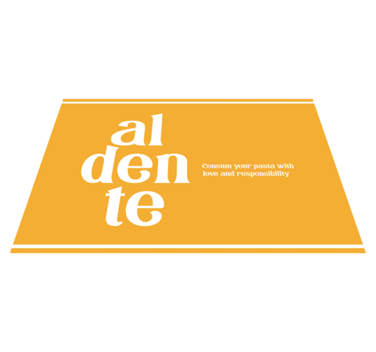 Quote placemats aldente culinary reminder - TenStickers