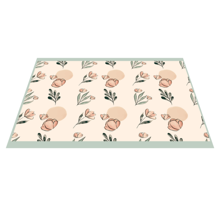 Original placemats floral motif design - TenStickers