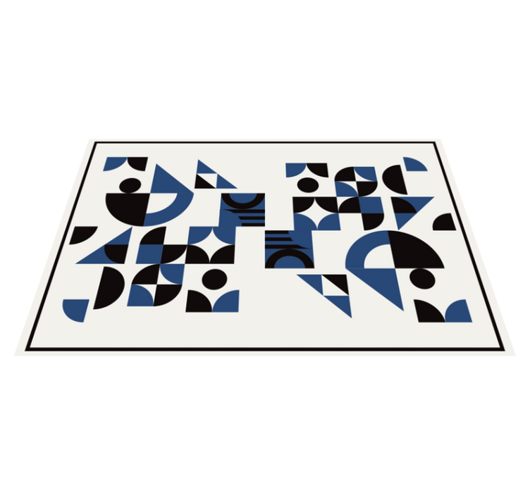 Modern placemats geometric blue designs - TenStickers