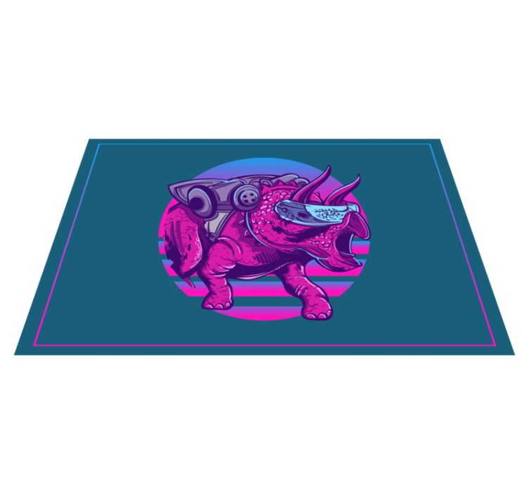 Original placemats stylized rhinosaur design - TenStickers