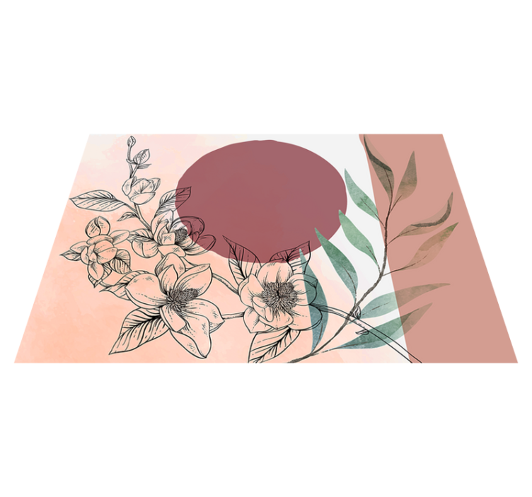 Modern placemats floral minimalist design - TenStickers
