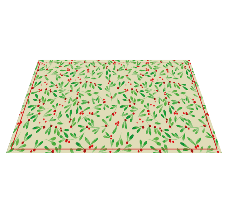 Festive Leaf Pattern Christmas placemats - TenStickers