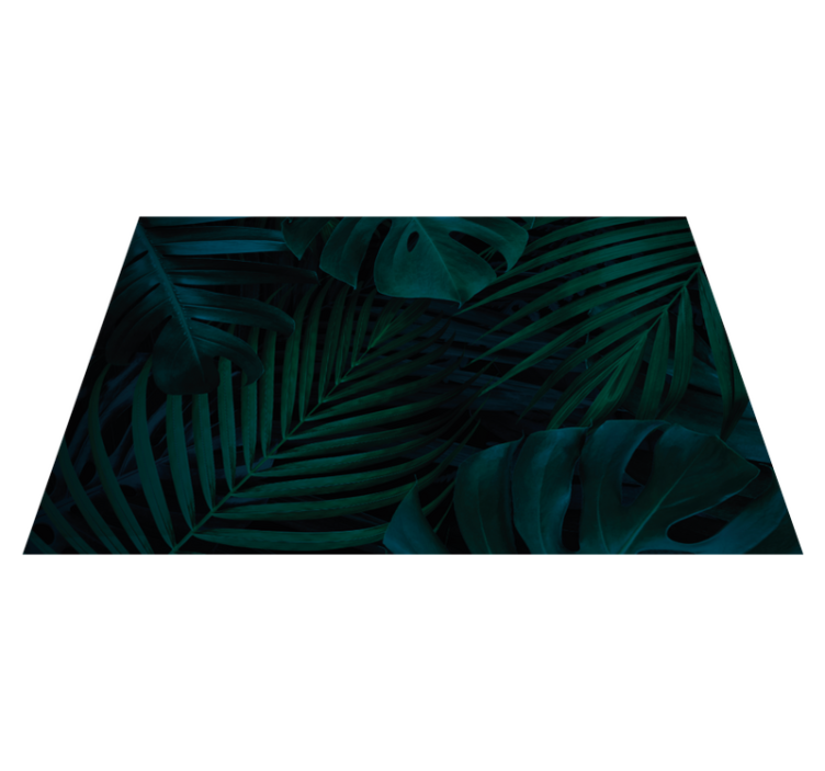 Textured placemats tropical leaf design - TenStickers