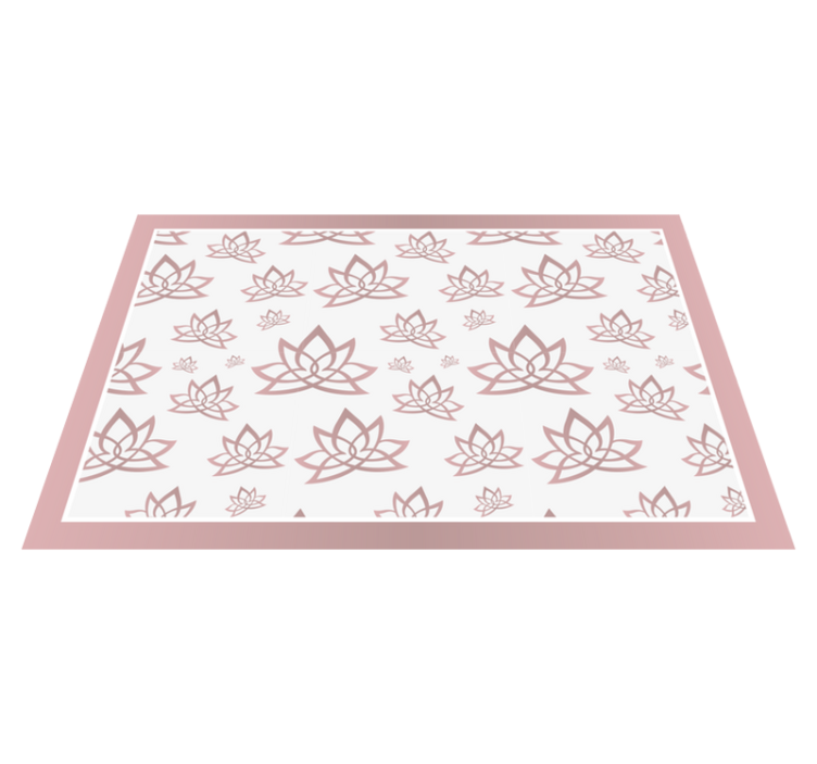 Textured placemats with elegant lotus design - TenStickers