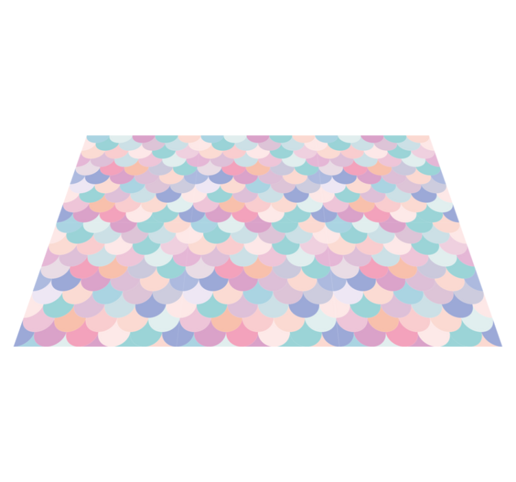 Textured placemats in soft pastel scallops - TenStickers