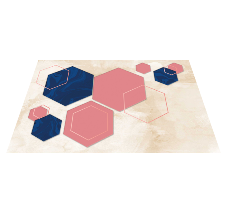 Modern placemats with hexagonal shape patterns - TenStickers