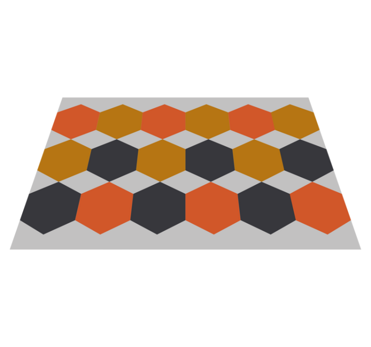 Modern placemats hexagon pattern design - TenStickers