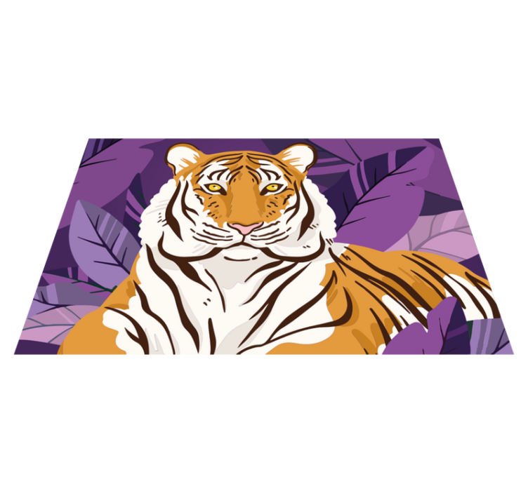 Children placemats majestic tiger portrait - TenStickers