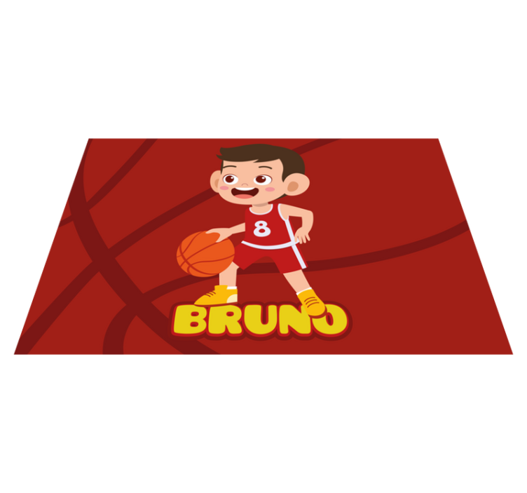Children placemats cheerful basketball player - TenStickers