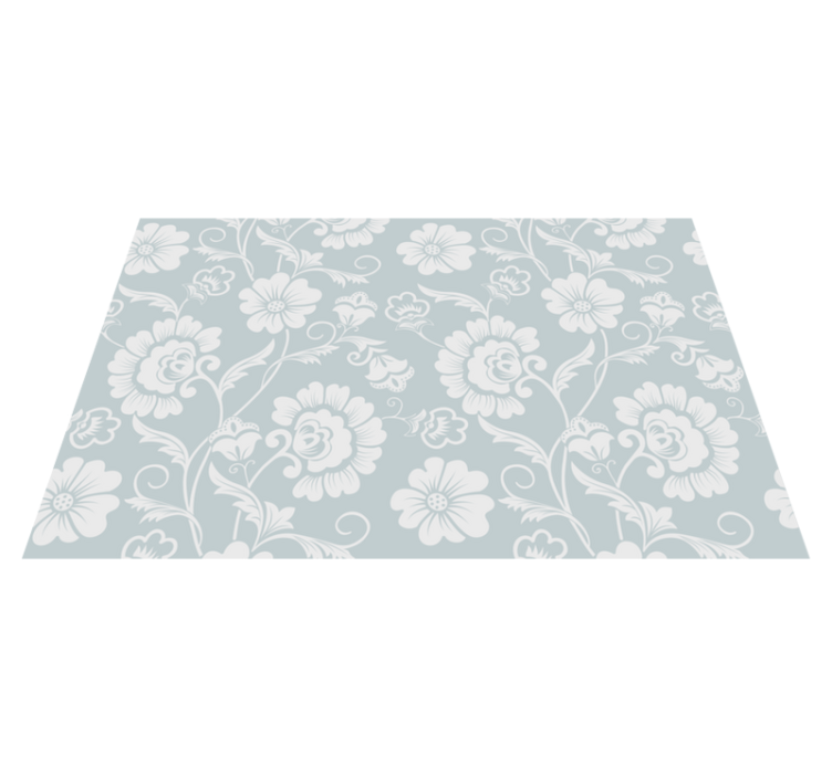 Textured placemats floral design arrangement - TenStickers