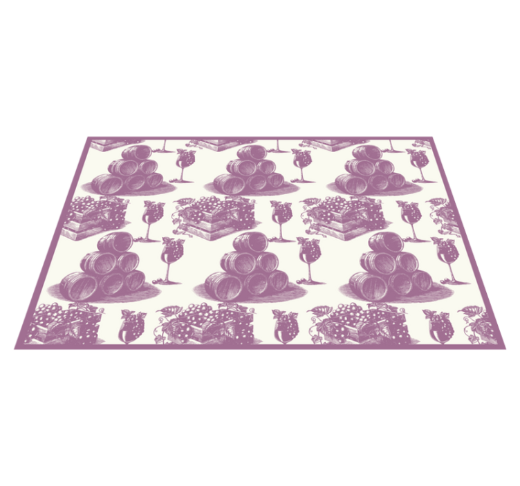 Modern placemats wine barrel stacks - TenStickers
