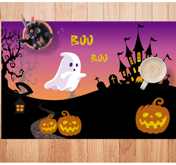 Boo Boo Halloween night Halloween placemats - TenStickers