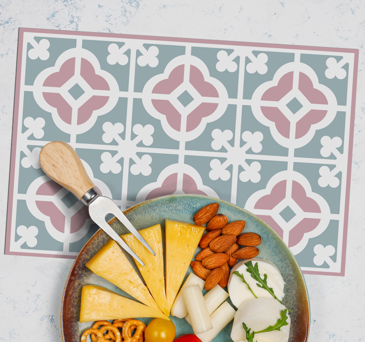 Pastel cement tiles home placemats - TenStickers