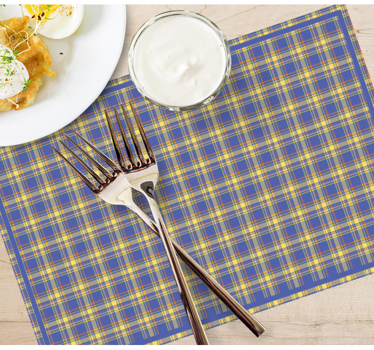 Plaid Pattern Surface textured placemats - TenStickers