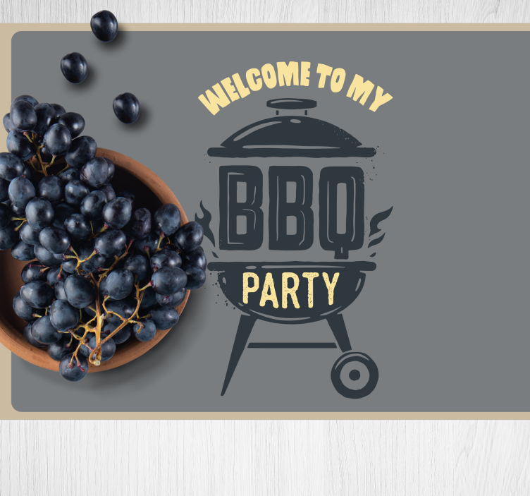 Welcome to my bro party quote placemats - TenStickers