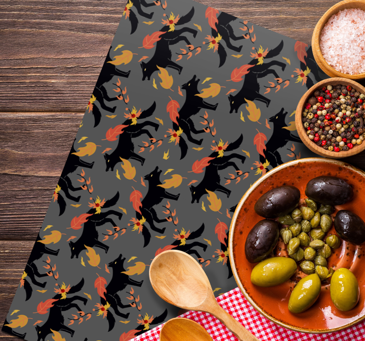 Wolf Pattern Vinyl placemats - TenStickers