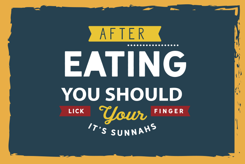 Eating finger lick quote placemats - TenStickers