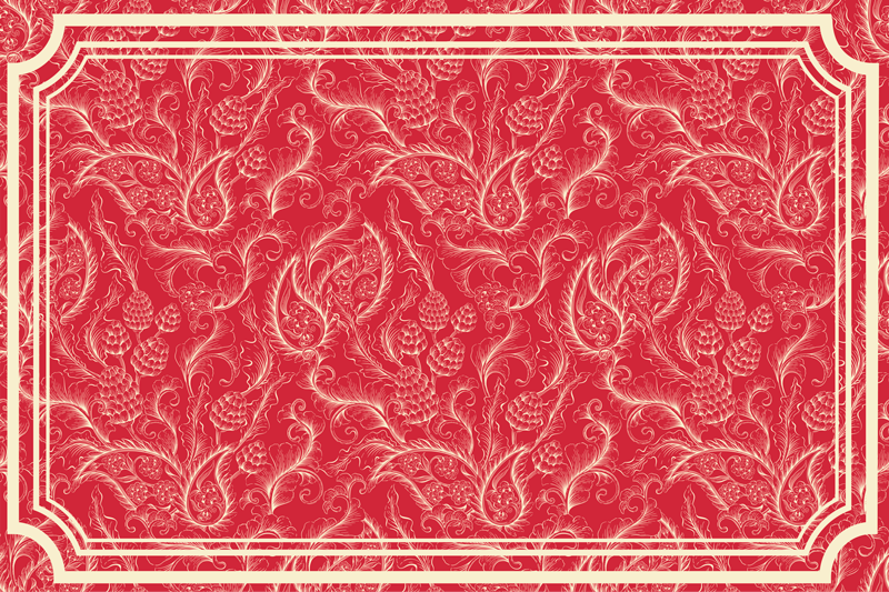 Textured placemats floral design backdrop - TenStickers