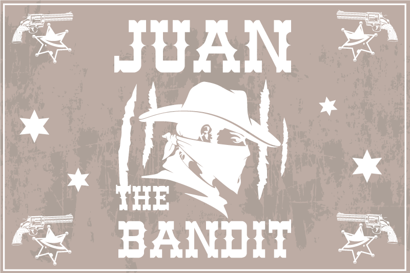Bandit with name name placemats - TenStickers